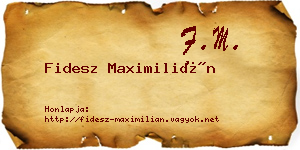 Fidesz Maximilián névjegykártya
